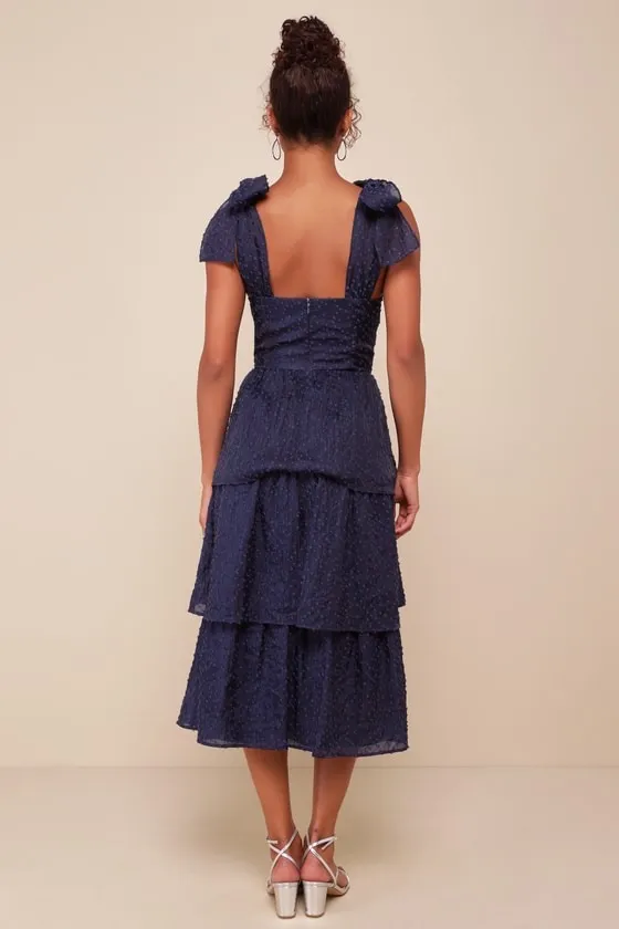 NWT Lulu’s Navy Midi Dress - Image 2