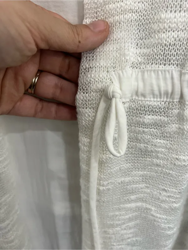 Anthropologie Dolan Open Front Lightweight Cardigan - White XL - Image 3