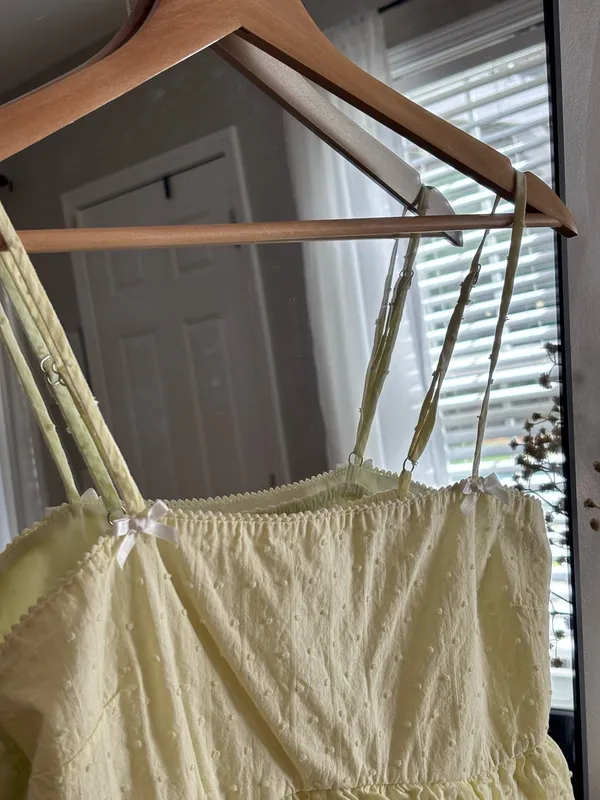 Yellow bubble tank top Size M - Image 3
