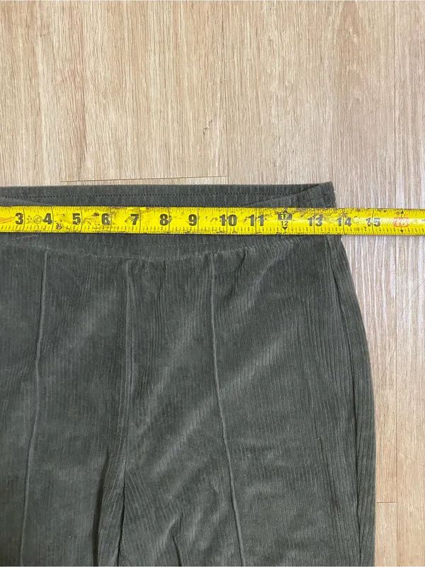 aerie Olive Green Wide Leg Corduroy Pants - Image 4