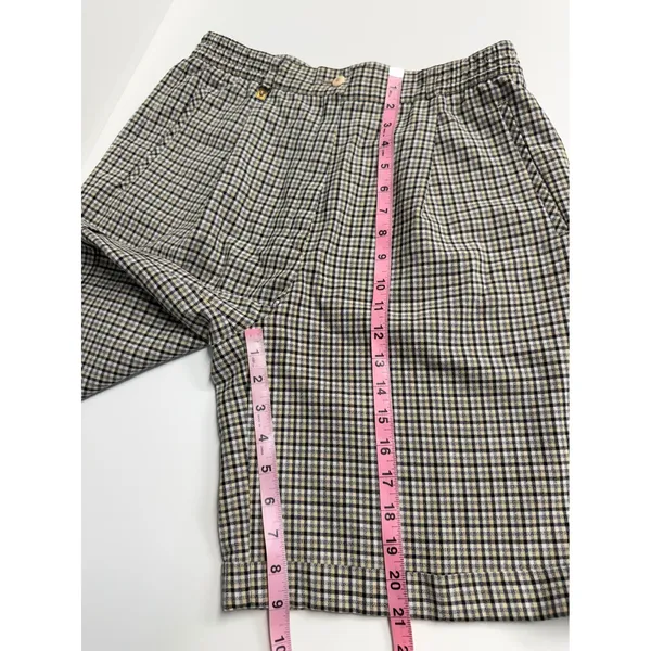Lyle & Scott Plaid Pleated Shorts‎ Cuffed Golf Tennis Old Money Scotland Pockets - Image 9
