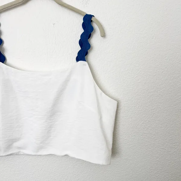 [PrettyGarden] White Blue Matching Set Crop Tank Maxi Skirt Summer NWOT Size XXL - Image 9