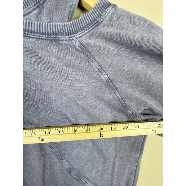 Pilcro Crossover Pullover Sweatshirt Women XXS Long Sleeve Purple Cozy Oversized - Image 11