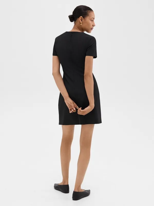 Theory Sheath Dress in Good Wool | Black - Image 2