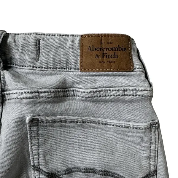Abercrombie & Fitch Size 25/0 Ankle Skinny Jean Stretch Light Gray | 29-9 - Image 5