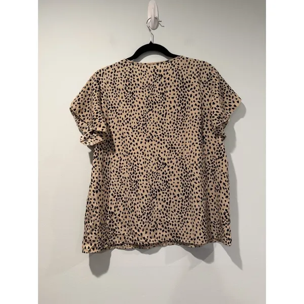 Cheetah Animal Print Top Women XL Lightweight Work Career Office Travel Vacation - Image 2