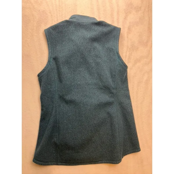 Athleta Stroll‎ Fleece Moto Vest Dark Teal Blue 860063-01 Womens Large L/T - Image 5