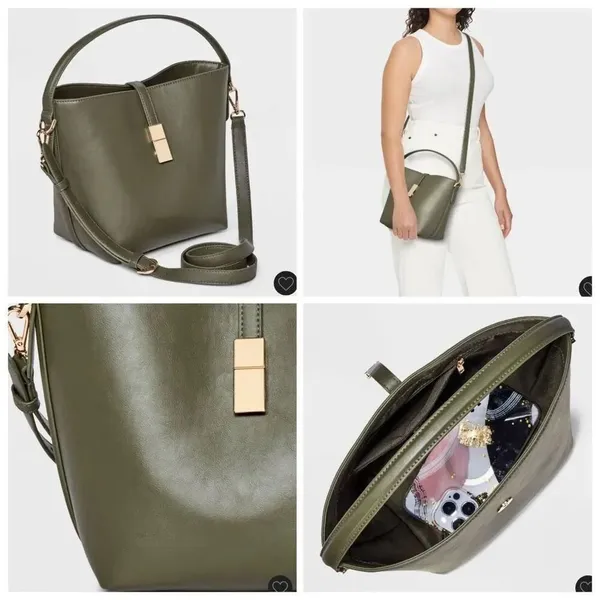 a new day Olive Green Crossbody Satchel Handbag NWT - Image 2