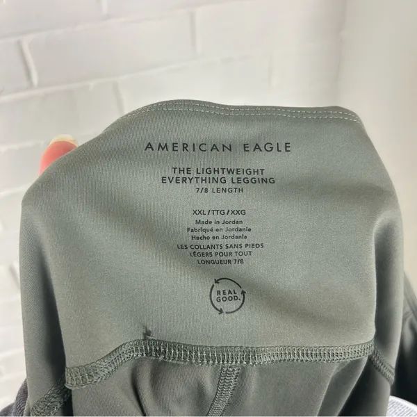American Eagle The Lightweight Everything Green Legging 7/8 Length Size XXL - Image 3