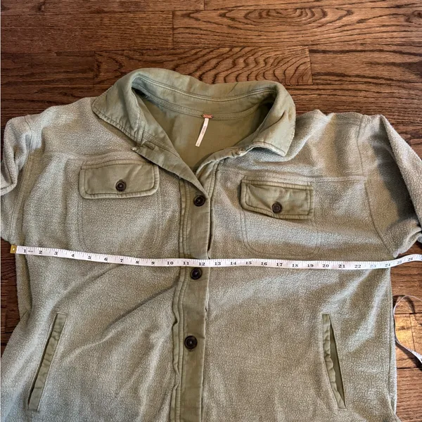 Free People Ruby Oversized Cotton Shaket XS Crunchy Granola Cottage Button Down - Image 5