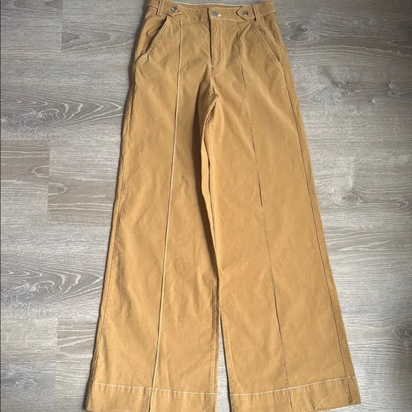 Anthropologie Maeve Contrast Stitch High-Rise Wide-Leg Pants 2 - Image 3