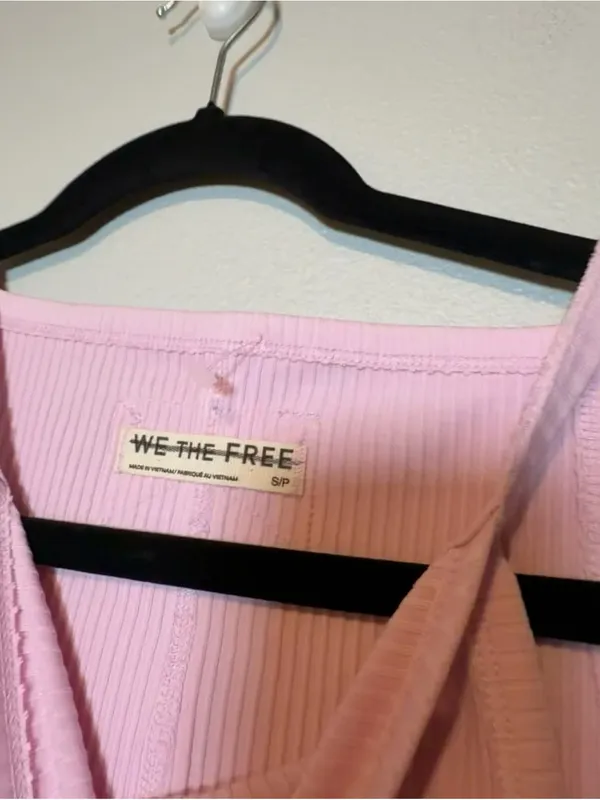 Free people small NWOT We The Free Mia Tank in Pink A Boo $38 - Image 5
