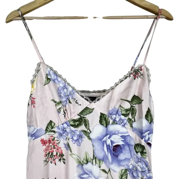 Forever 21 Mini Slip Dress Womens S Pink‎ Floral Feminine Romantic Cottagecore - Image 2