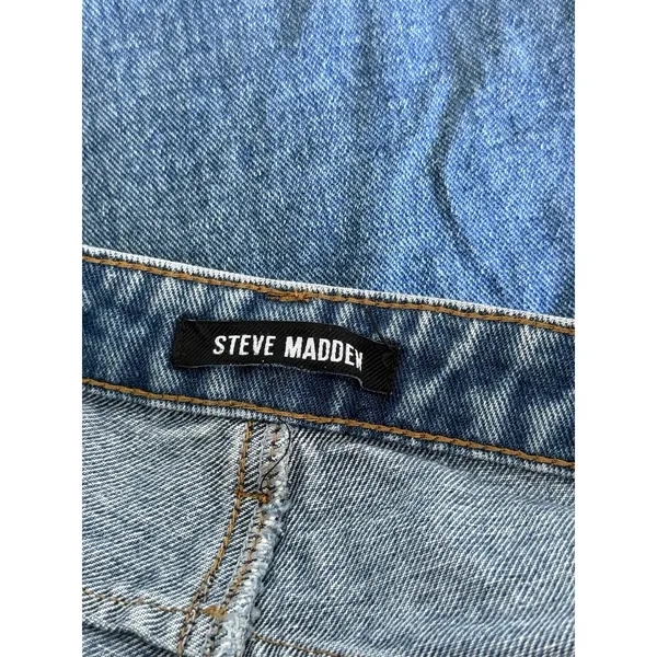 Steve‎ Madden Haniel High-Rise Barrel-Leg Jeans Womens ~Small/medium Blue Denim - Image 4
