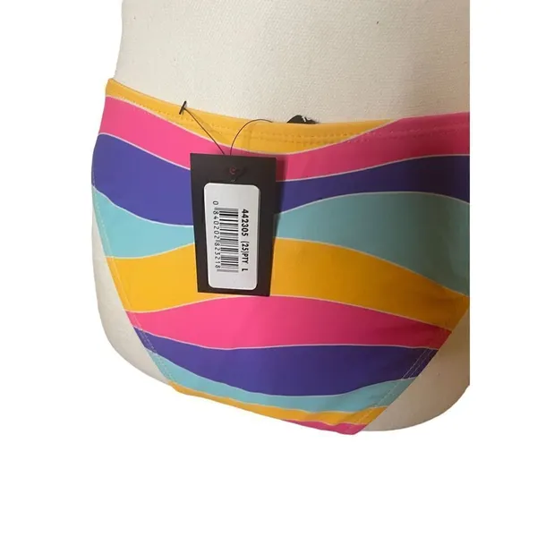 NWT Foreplay 2piece Bikini Set Multi Color Size L Vacation Pool Beach underwire Pink Size L - Image 3