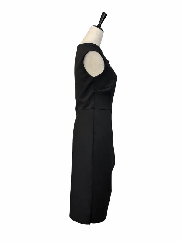 Xscape Cascade Ruffle Sheath Dress Women’s 8 Off Shoulder Cocktail Party Black - Image 8