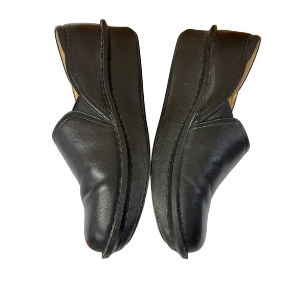 Alegria Debra Black Leather Slip On Nursing Work Shoes Cushioned NonSlip 39 - Image 10