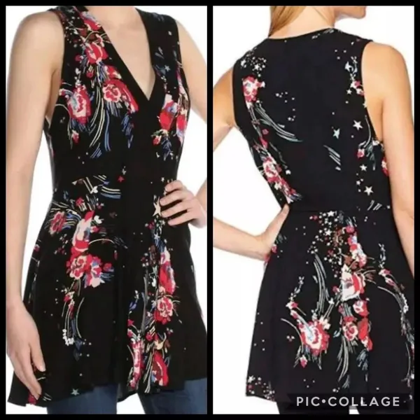 Free People Floral Wrap Top - Image 4