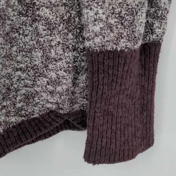 L.L. Bean Signature Cotton Linen Ragg Sweater Size Large Mock‎ Neck Marled - Image 8