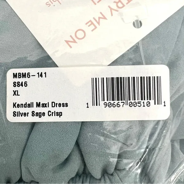 Show Me Your Mumu Kendall Maxi Dress in Silver Sage Crisp Bridal size XL NEW - Image 7