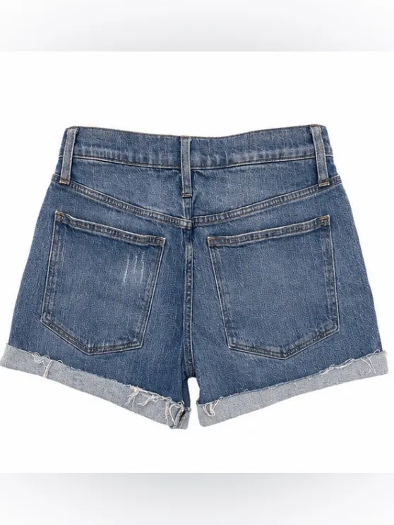Madewell High-Rise Distressed Denim Shorts Size 30 - Image 2
