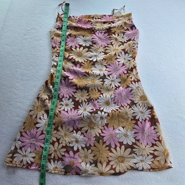 Altar'd State NWT Zaylie‎ Marsala Floral Cowl Neck Mini Slip Dress Small - Image 8