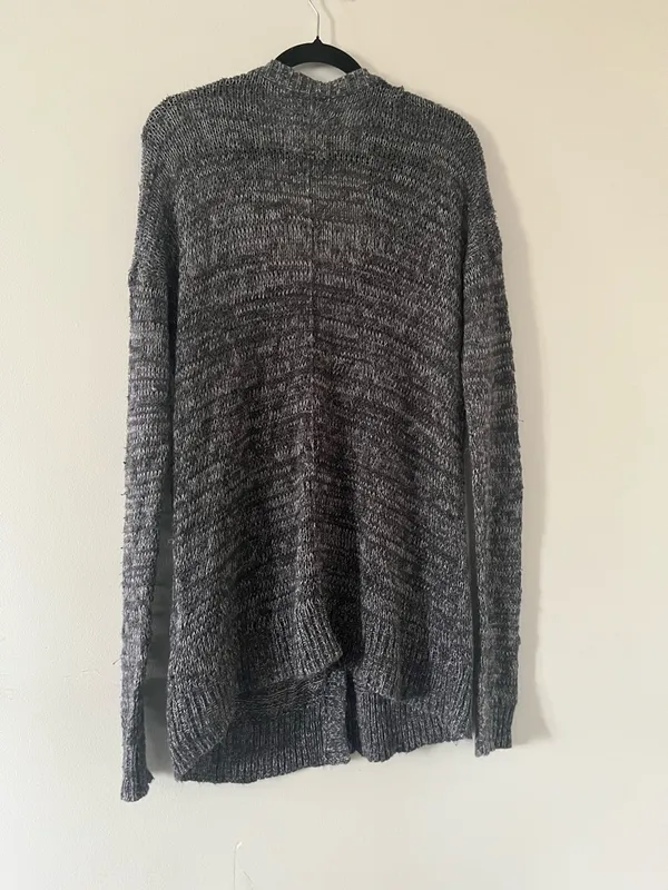 Abercrombie Preppy Gray Knit Button Up Cardigan XS Oversized Minimalist Capsule - Image 8