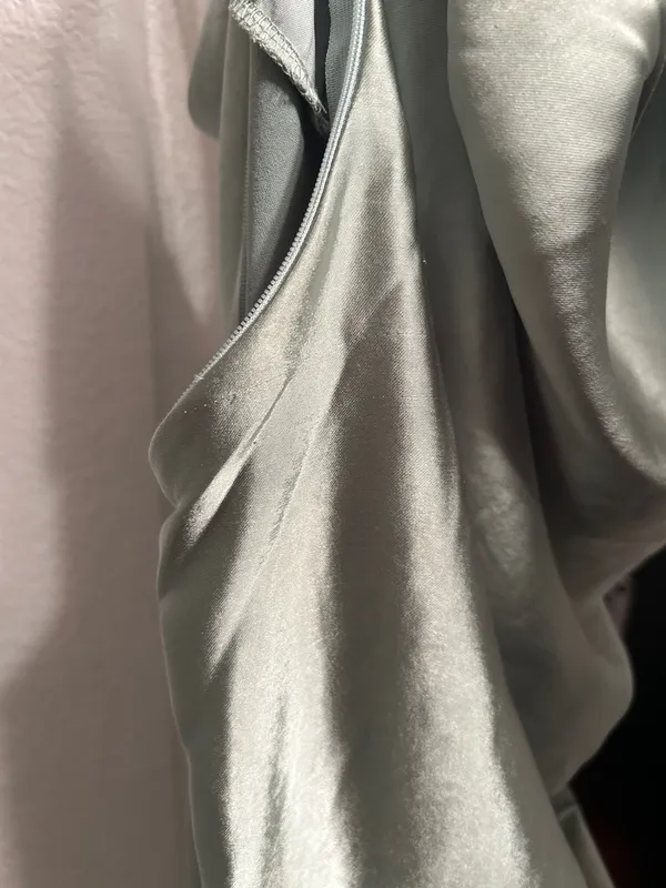Billy J Satin Sage Green Dress - Image 3