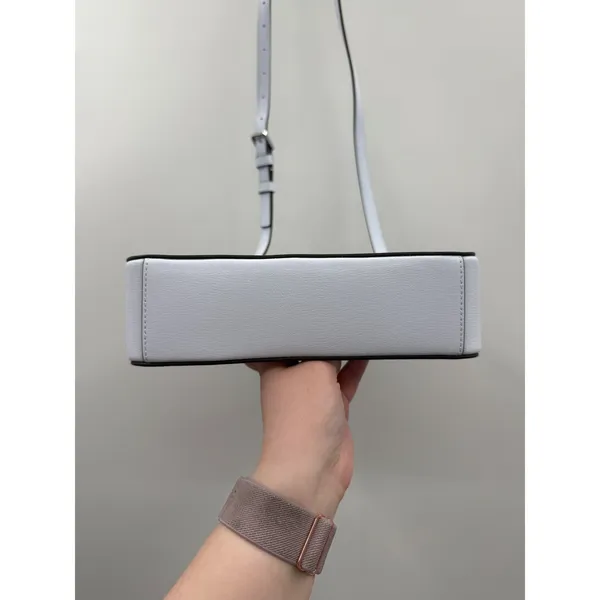 Kate Spade Harper Crossbody Bag‎ Leather Pale Blue Travel Everyday Minimal - Image 6