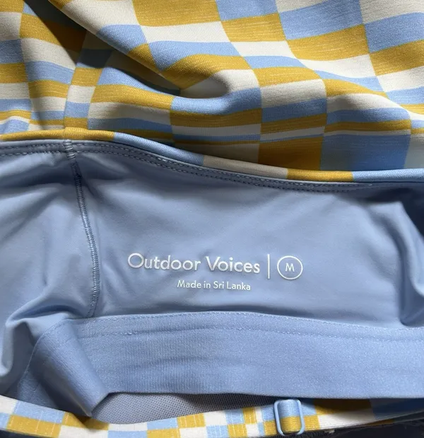 Outdoor Voices TechSweat Move Free Active Dress Size M Checkered Print Sport EUC - Image 15
