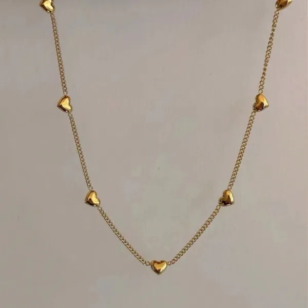 1pc Golden French Style STAINLESS STEEL WATERPROOF Necklace - Image 2