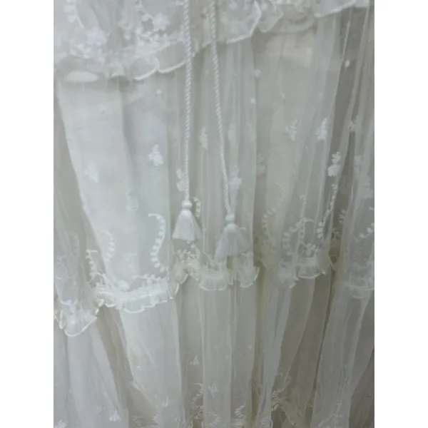 Free People Cream Stevie Embroidered Mesh & Lace Maxi Dress Celestial Fairy New - Image 7