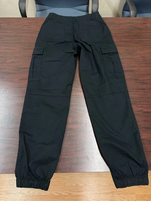 American Eagle Super Stretch Black Cargo Joggers Size 0 - Image 3