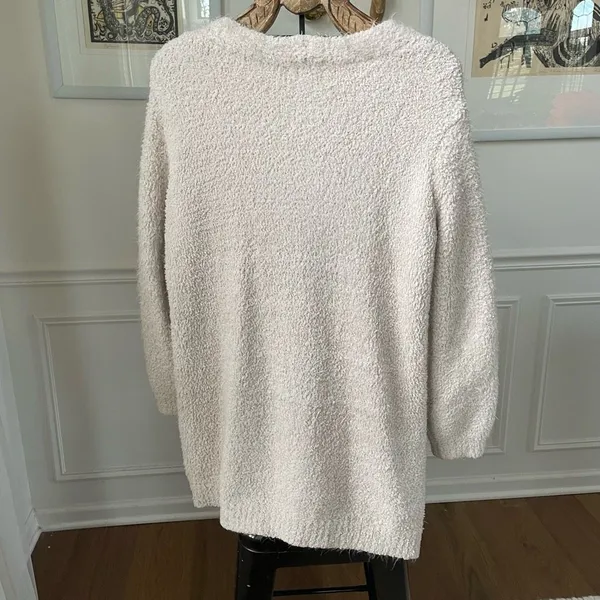 Stitch Fix Skies Are Blue Soft Shaggy Chunky Cardigan Ivory L - Image 8