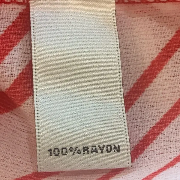 NWT Neiman Marcus Red White Abstract Stripe V-Neck Mini Dress | Size L - Image 15