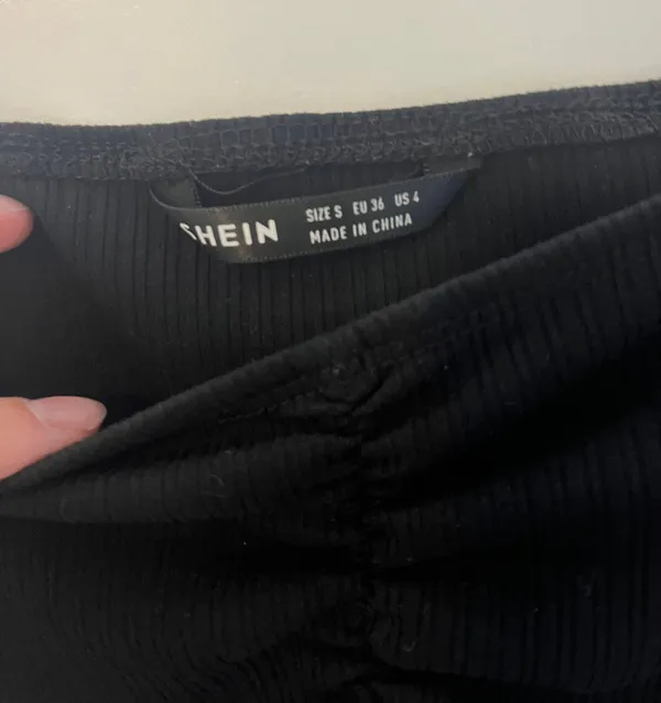 SheIn off the shoulder black crop top - Image 2