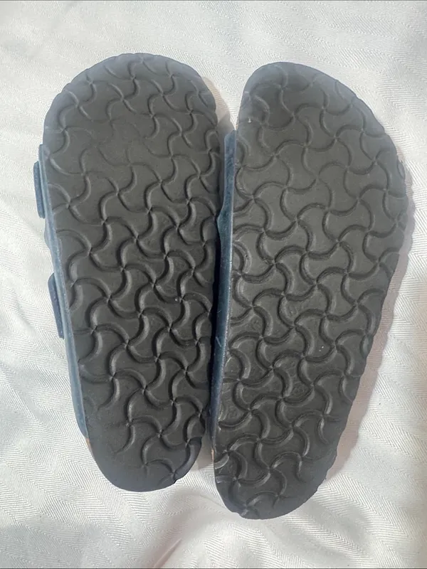 Birkenstock Navy Double-Buckle Slide Sandals - Image 5