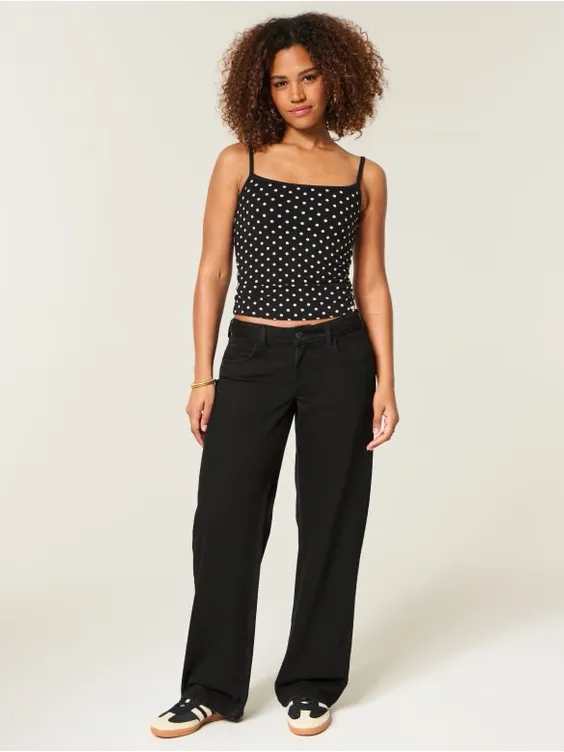 NWT Hollister Curvy Low-Rise Black Baggy Jeans 24S - Image 2