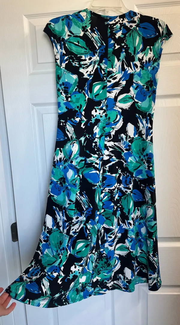 Evan Picone Women’s Short Sleeve Floral Print Dress Size 4 - Image 4