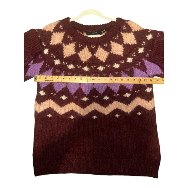 Vero Moda Womens Purple Filipa‎ Fair Isle Sweater, XL - Image 6