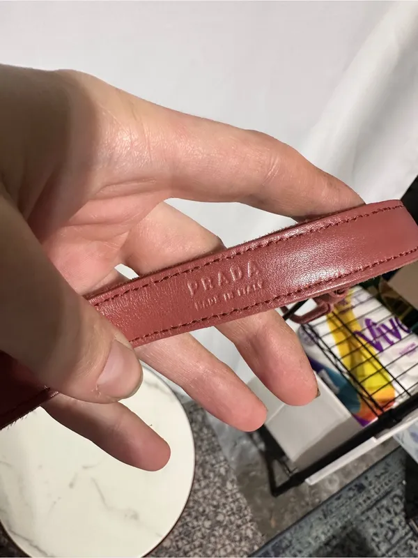 Prada Suede Skinny Belt in Rust 26 2 - Image 4