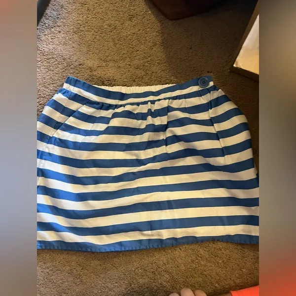 Lilly Pulitzer Blue Stripe Mimosa Skirt Size‎ Medium - Image 6