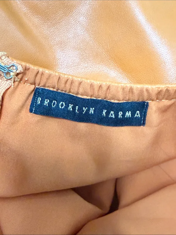 Brooklyn Karma Spaghetti-Strap Cutout Mini Dress in Rust Orange - Image 8