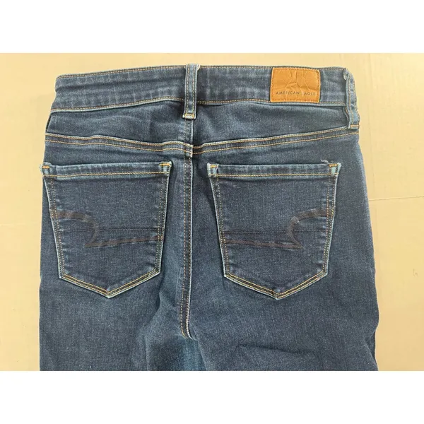 American Eagle Skinny Jeans Size 0 Super Stretch High Rise Dark Wash 25” inseam - Image 9