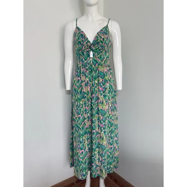 Cupshe Women’s Maxi Dress Approx M/L Colorblock Front Twist Keyhole Open Back - Image 2