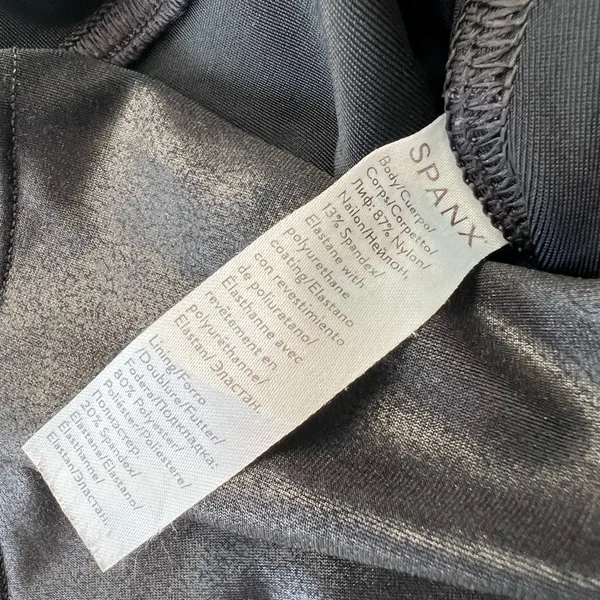 SPANX women Moto Faux Leather Leggings L - Image 5