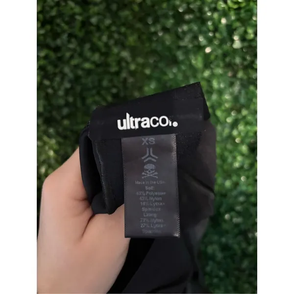 Ultracor Womens Black Camo High Waist Leggings Size XS Skulls - Image 5