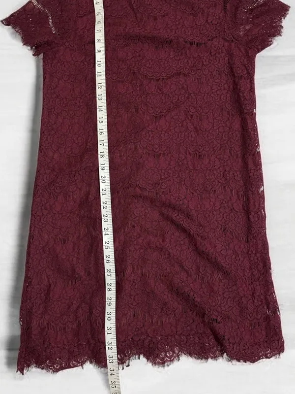 Lulu's Burgundy Lace Mini Dress - Image 7