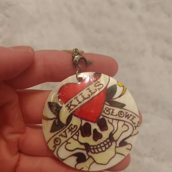 Ed Hardy Shell Pendant Necklace - Image 2