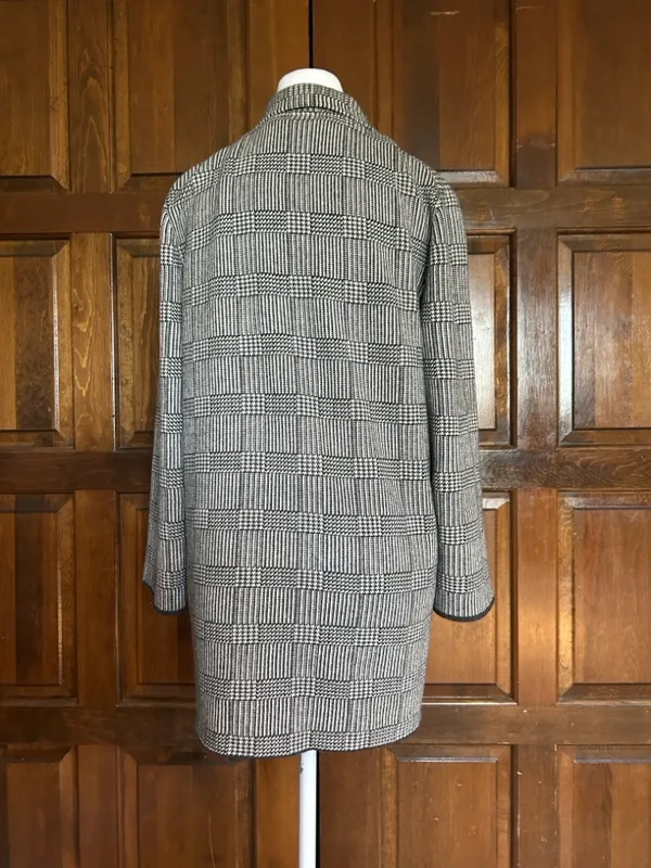 J. Crew Sophie Open-Front Sweater Blazer‎ Glen Plaid Merino Wool Cotton Small S - Image 3